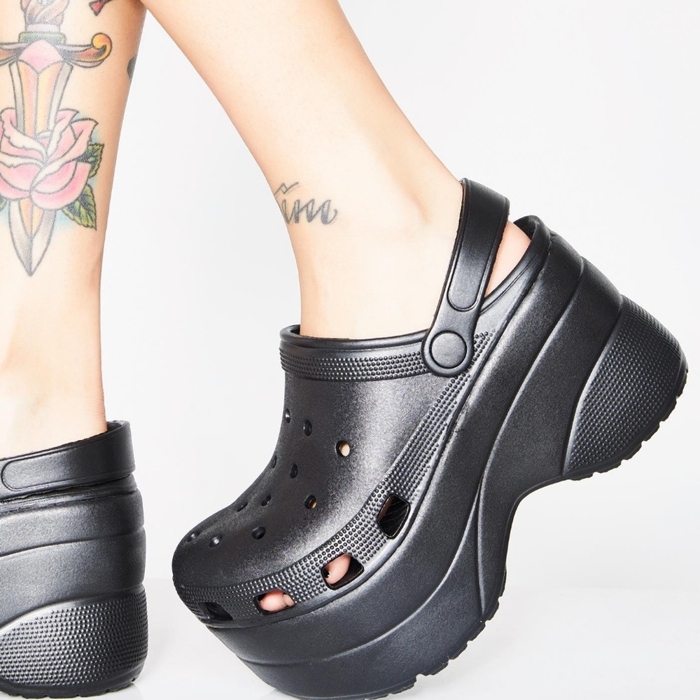 Last Size 9 🖤LA CROXX PLATFORM Clogs Sandal - Picture 4 of 8